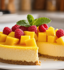 No-Bake Mango Cheesecake