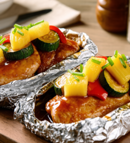 Teriyaki Chicken and Pineapple Foil Packets